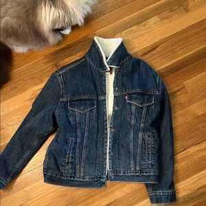 Levi’s Blue Denim Jacket with Sherpa Lining